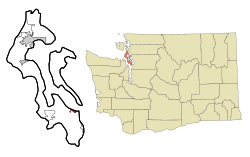 Island County Washington Incorporated and Unincorporated areas Langley Highlighted